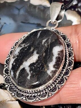 White Buffalo Turquoise Pendant 2 1/4”